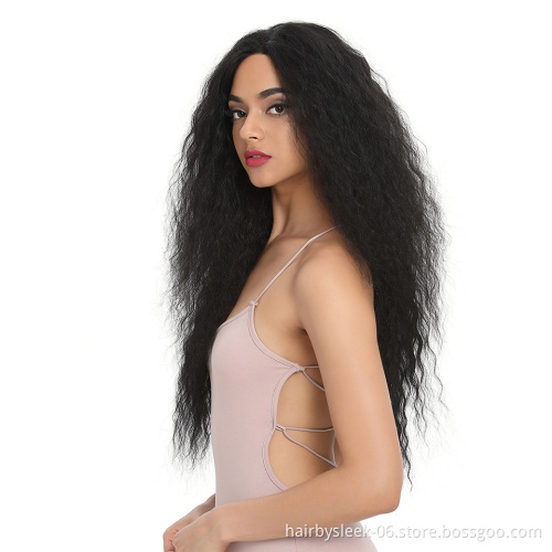 Magic Kinky Curly 30 Inch Long Ombre Natural Hair Wigs For Women Heat Resistant Fiber Synthetic Hair Lace Front Wigs